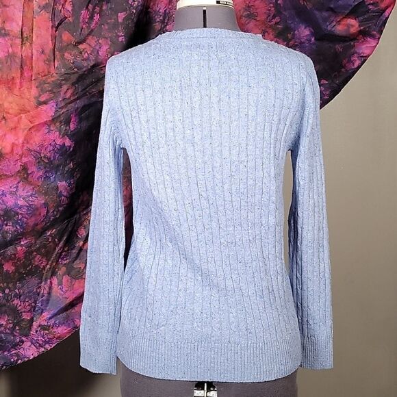 Karen Scott Crewneck Cable-Knit Sweater Sz S - Picture 5 of 11